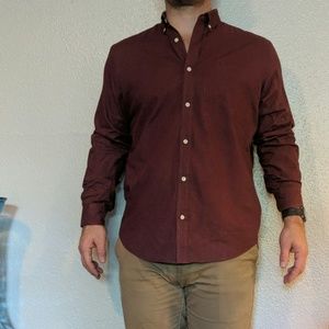 Burgandy Long Sleeve button up